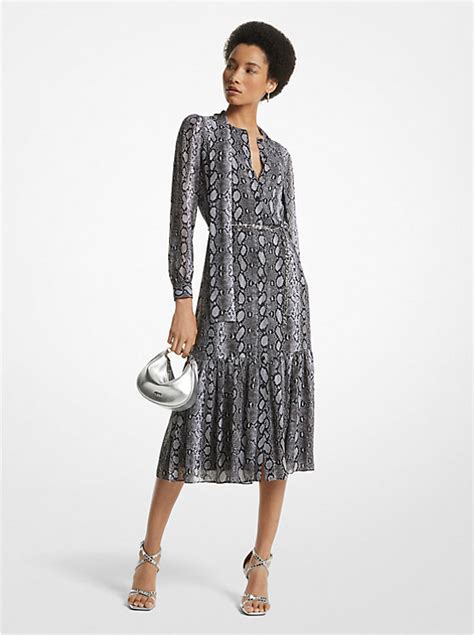 michael kors snake print dress|snake print midi dress.